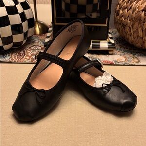 J Crew - size 7.5 black ballet Mary Jane shoes